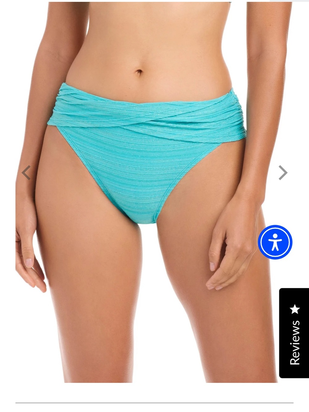 Bleu Rod Beattie Aqua Twist-Waist Bikini Bottom